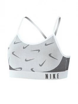 image of Nike Girls Indy Seamless Bra - White/Black