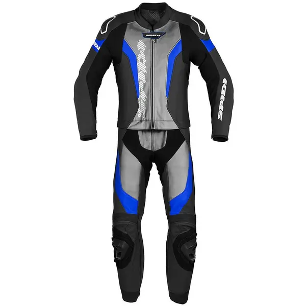 Image of Spidi Laser Touring Two Piece Racing Suit Black Blue Size 56