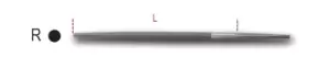 image of Beta Tools 1718D10/R Bastard Rough Cut Round File No Handle 250mm 017180149