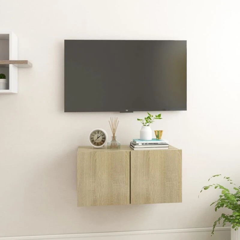 Image of VIDAXL Hanging tv Cabinet Sonoma Oak 60x30x30cm Vidaxl 8720286587591