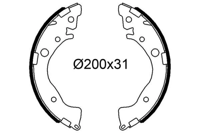Image of Brake Shoe Set VALEO 564277