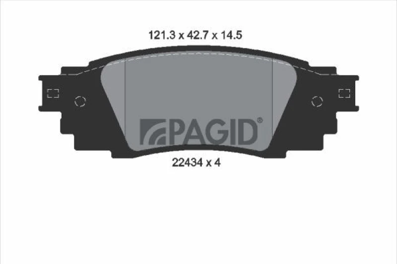 Image of Brake pad set PAGID T2561N