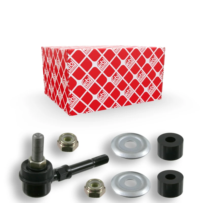Image of FEBI BILSTEIN 15415 Anti-roll bar link OE Turbo NEW, with nuts, with washers Steel Link Stabiliser (3229)