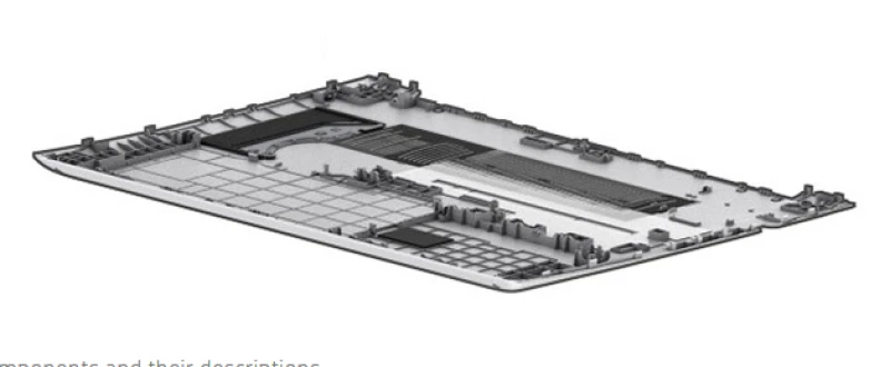 Image of HP L79384-001 laptop spare part Bottom case