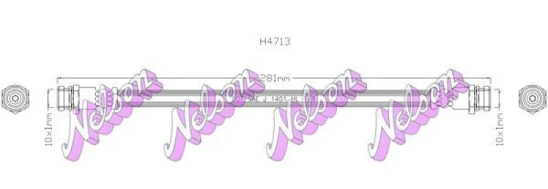 Image of Brake hose KAWE H4713