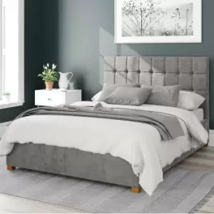 Image of Sinatra Firenze Velour Ottoman Bed Silver
