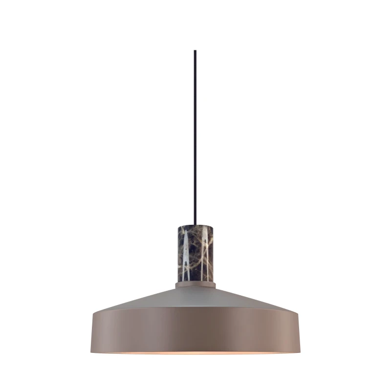 Image of Nordlux Modern Indoor Pendant Light Brown Metal E27 Marble - Mains Powered, IP20 Brown Unisex