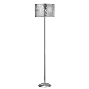 image of Bruce Floor Lamp With Shade, Silver