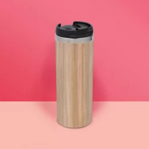 Image of Bamboo Print Stainless Steel Travel Mug