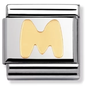 Image of Nomination CLASSIC Gold Letters M Charm 030101/13