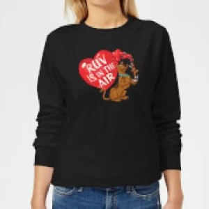 image of Scooby Doo Ruv Is In The Air Womens Sweatshirt - Black