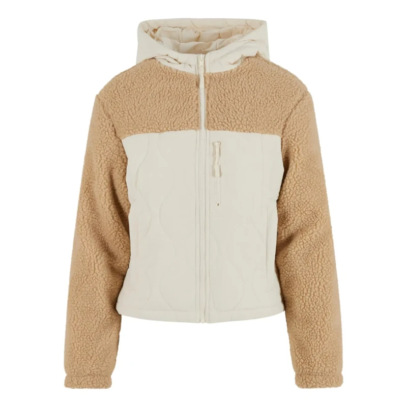 Image of Urban Classics Womens nylon fleece Urban Classics Sherpa Crinkle Beige Female M