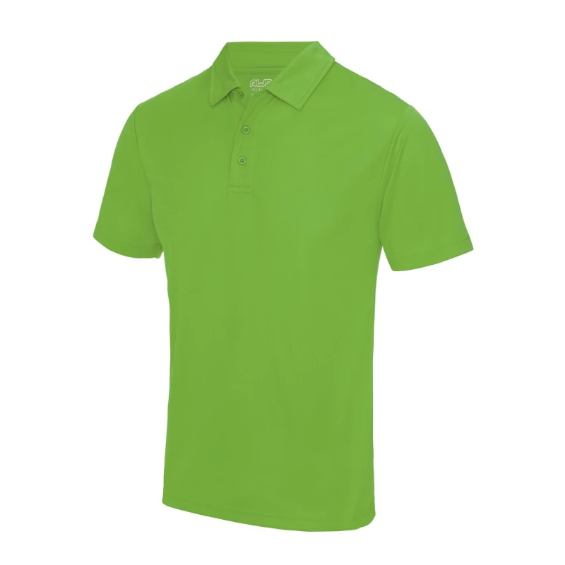 Image of AWDis AWDis Men Just Cool Plain Sports Polo Shirt in Lime Size: Small Lime S Male 5055747889383