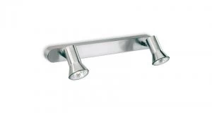 Image of 2 Light Spotlights Bar Light Brushed Steel, GU10