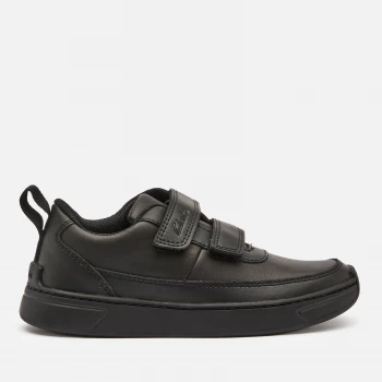 Image of Clarks Vibrant Glow Kids School Shoes - Black Leather - UK 1 Kids
