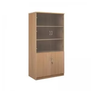 Image of Deluxe combination unit with glass upper doors 2000mm high with 4