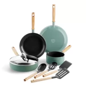 GreenPan Mayflower Aluminium Ceramic Non-Stick 4 Piece Pan Set Black