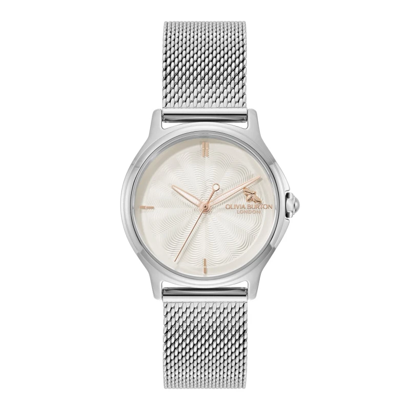 Image of Olivia Burton Stainless Steel Silver Mesh Strap Watch