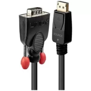 Image of LINDY Cable DisplayPort plug, VGA 9-pin plug 1m Black 41941 DisplayPort cable