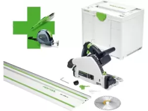 Image of Festool TS55FEQ-Plus-FS110V 110V 160mm Circular/Plunge Saw Guide Rail Set