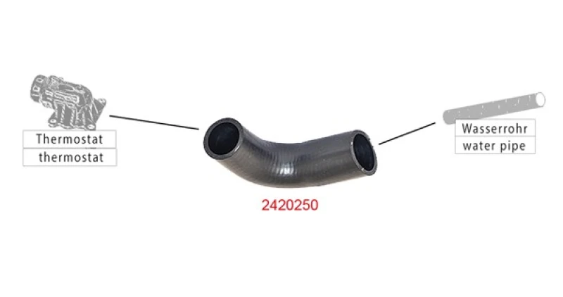 Image of Radiator hose METZGER 2420250