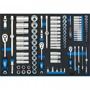 Image of Draper 96 Piece 1/4" 3/8" 1/2" Drive Socket Set In Eva Insert Tray Combination