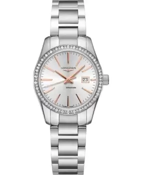 Image of Longines Conquest Quartz Silver Dial Stainless Steel Womens Watch L2.286.0.72.6 L2.286.0.72.6
