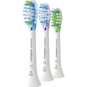 image of Philips White Electric Toothbrush Brush Attachments 3pcs