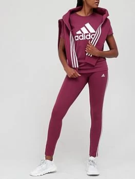 Image of adidas Essentials Big Logo T-Shirt - Dark Red, Dark Red Size M Women