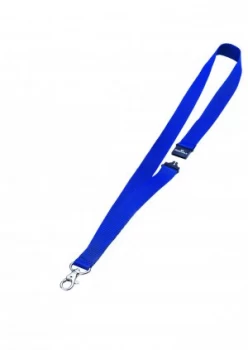 Image of Durable Blue Textile Badge Necklace 20mm Pack of 10 813707