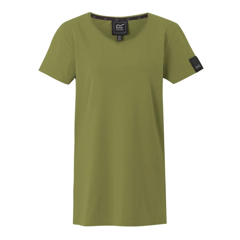 Image of Regatta Womens v-neck T-Shirt Regatta Elkie Vert Female 40