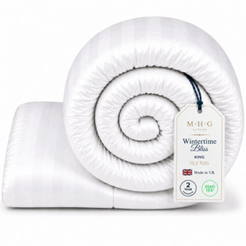 Image of MHG Living MHG Living King Size White Warm Winter Hollowfibre Duvet 13.5 Tog - Wilko White