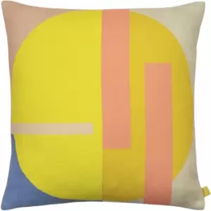 Image of Halo Multicoloured Cushion Pink/Yellow/Blue