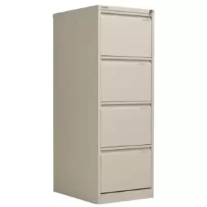 Bisley 4 Drawer Classic Steel Filing Cabinet - Goose Grey