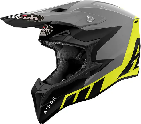 Image of Airoh Wraaap Reloaded Yellow Grey Offroad Helmet XL