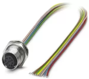 image of Phoenix Contact, SACC-DSI-FS-8CON-PG 9/0.5 SCO Series, Straight M12 to Unterminated Cable assembly, 8 Core 5m Cable