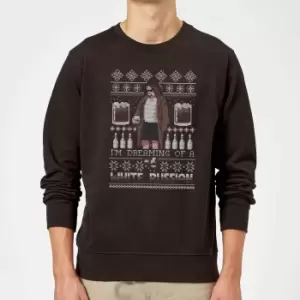 image of The Big Lebowski I'm Dreaming Of A White Russian Christmas Jumper - Black - L