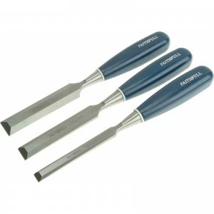 Image of Faithfull 3 Piece Bevel Edge Wood Chisel Set