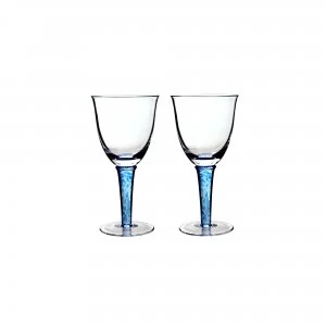 image of Denby Imperial Blue White Wine Glass Pack Of 2