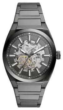 Image of Fossil ME3206 Mens Everett Transparent Dial Grey Watch