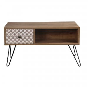 Image of Casablanca Coffee Table Brown and White
