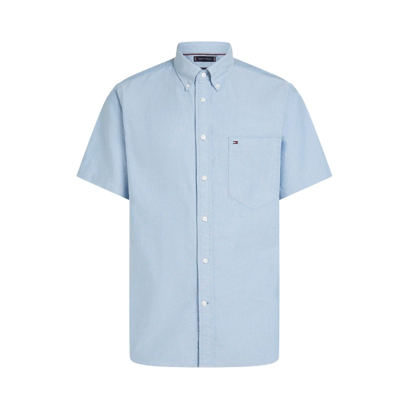 Image of Tommy Hilfiger HERITAGE OXFORD RF SHIRT S/S Plain Shirt - Short Sleeve S Blue 57604618350