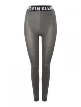 image of Calvin Klein Modern Cotton Logo Legging Charcoal