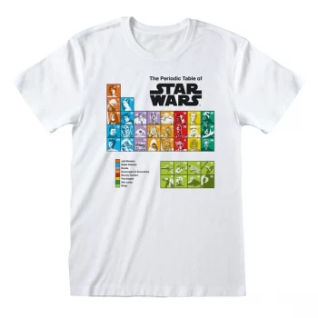 Image of Star Wars - Periodic Table Unisex Large T-Shirt - White
