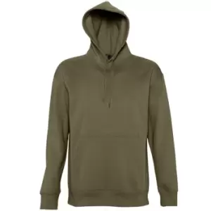 Image of SOLS Slam Unisex Hooded Sweatshirt / Hoodie (L) (Army)