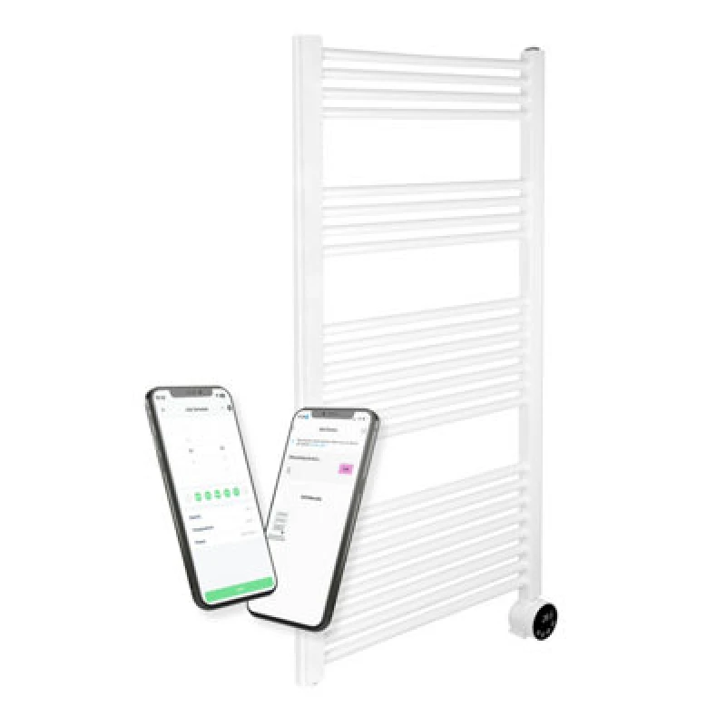 Image of Masterplug Smartenergy Heated Towel Rail Radiator, WiFi, 1000W, White