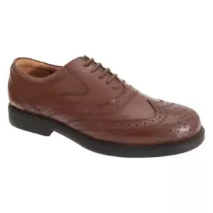 Image of Scimitar Mens Wing Cap Brogue Oxford Shoes (9 UK) (Brown)