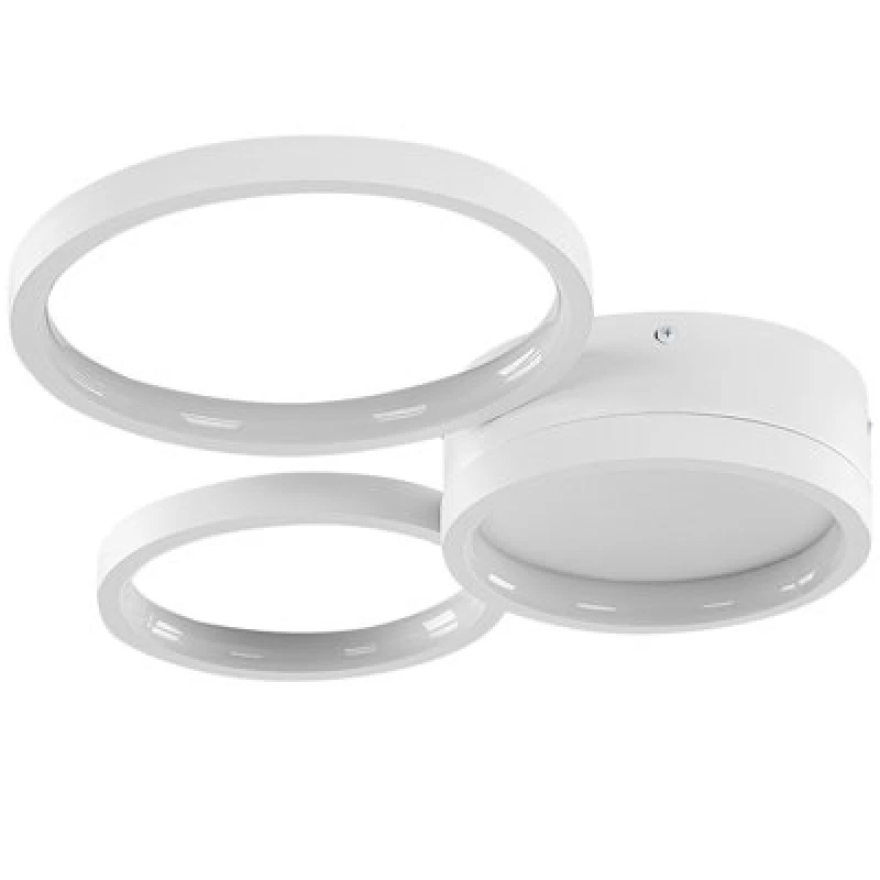 Image of Beliani LED Ceiling Lamp Agnat Metal White