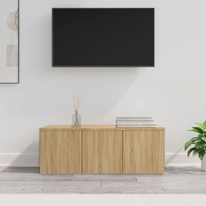 Image of VIDAXL TV Cabinet Sonoma Oak 80x34x30cm Engineered Wood Vidaxl 801862