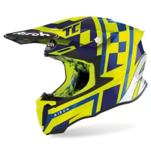 Image of Airoh Twist 2.0 TC21 Motocross Helmet, blue-yellow, Size 2XL, blue-yellow, Size 2XL